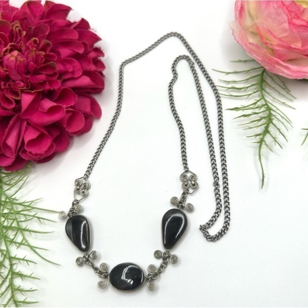 VINTAGE⚜️SMOKY QUARTZ Ornate Detailed Necklace
